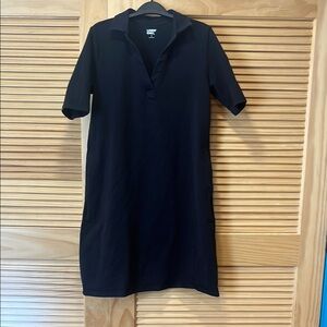 Lands' End Classic Black Polo Dress
